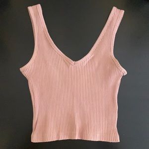Dusty Pink Crop Top Tank - Size S